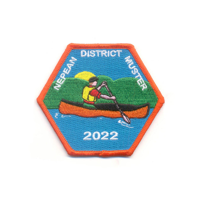 Logo Embroidered Sports Patches Merrowed Iron On For Hiking Camping Events