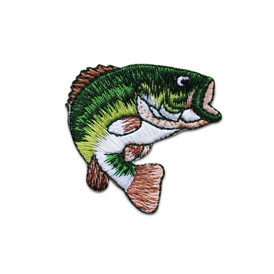 3D Embroidery Iron On Patches For Caps Sew On Backing Cotton Polyester Material