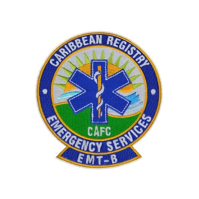 Police Uniform Logo Patches 100% Embroidered Hook And Loop Hats Patch