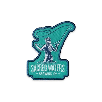 Club Logo Woven Patch Label Merrowed Border Rayon Fabric For Hat