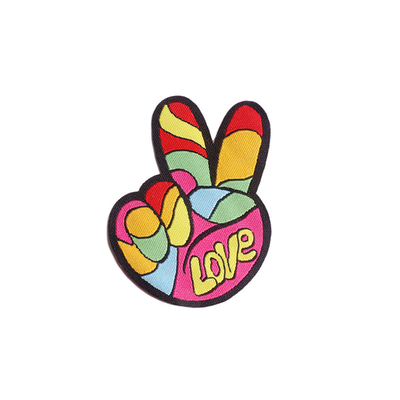 OEM ODM Embroidered Hat Patches Merrowed Border Adhesive Backing