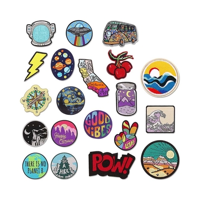 Embroidery Woven Patch Label Sew On Applique Polyester Material