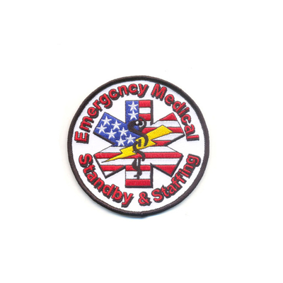 9 Colors Fire Department Iron On Patches , Logo Embroidered Custom Uniform Patches