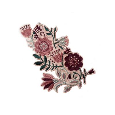 Custom Clothes Patch Embroidered Flowers Logo Iron On Patches Hats Clothes