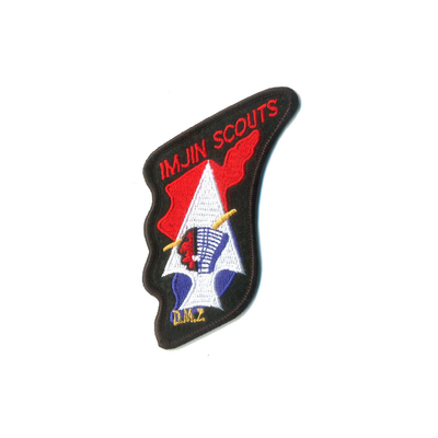 Ironing Backing Embroidered Badges For Clothes Merrowed Border