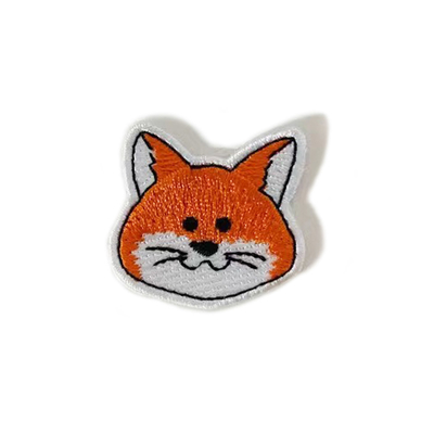 Animal Fox Logo Clothing Embroidered Patches For T Shirt Laser Cut Border
