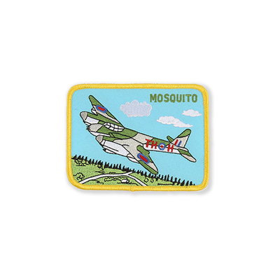 Self Adhesive Iron On Embroidered Patches Merrowed Border For Clothes
