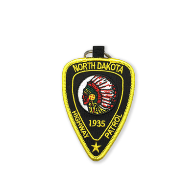 Motorcycle Embroidered Key Chain Rings Chenille Ironing Backing OEM