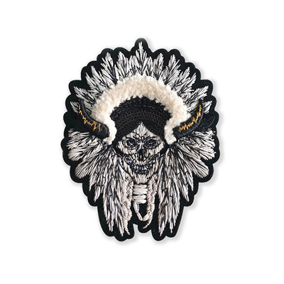 Sequins Applique Embroidered Biker Patches Laser Cut Border Iron On Velcro Backing