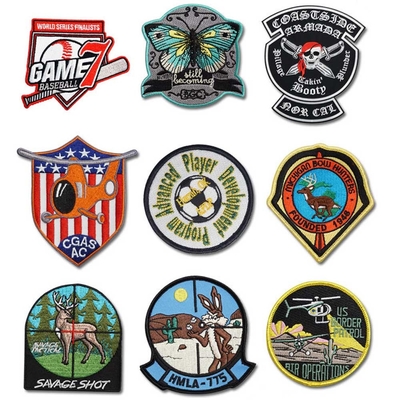 Merrowed Velcro Embroidered Patches , Clothing Badges Patches For Hunting Event Hats