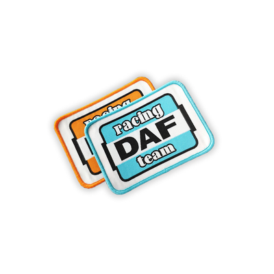 Stick Iron On Woven Patch Label Embroidered Merrowed Yarn Material