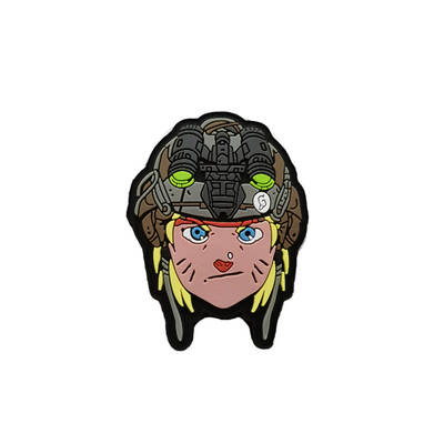 3D PVC Badge Patch Silicone Velcro Polyester Material 9cm Size