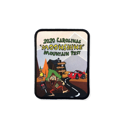Merrowed Border Dye Sublimation Patch Iron On Sew On 3D Embroidery