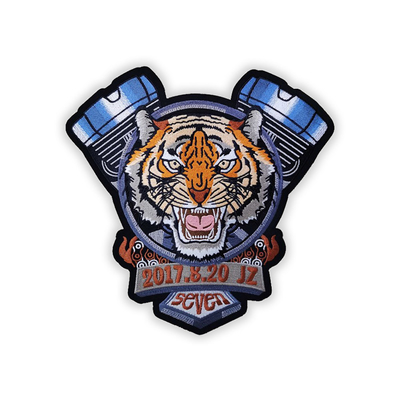 Chenille Sew On Biker Patches , Embroidered Motorcycle Patches For Leather Jacket