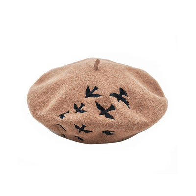 Polyester Wool Beret Cap Hat Solid Color​ For Women Halloween