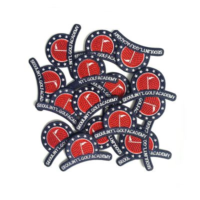 Twill Iron On Custom Logo Embroidered Patches Heat Cut Border