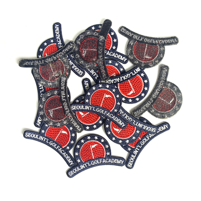 Twill Iron On Custom Logo Embroidered Patches Heat Cut Border
