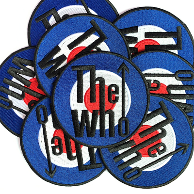 Iron On 3D Clothing Embroidered Patches Felt Fabric Merrowed Border
