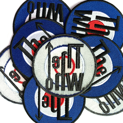 Iron On 3D Clothing Embroidered Patches Felt Fabric Merrowed Border