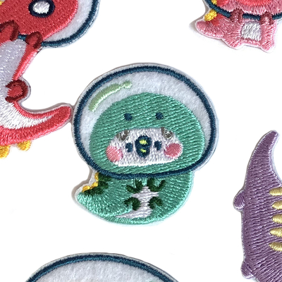 Heat Cut Cartoon Embroidered Logo Iron On Patches For Clothes