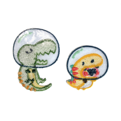 Heat Cut Cartoon Embroidered Logo Iron On Patches For Clothes