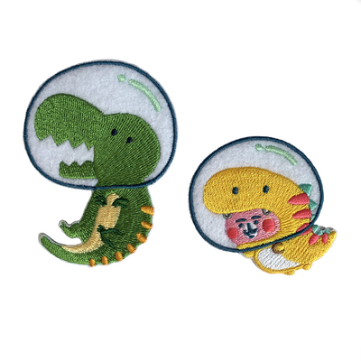 Heat Cut Cartoon Embroidered Logo Iron On Patches For Clothes