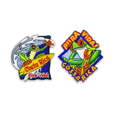Decorative Sticker Clothing Embroidered Patches Iron On Hook And Loop Patches