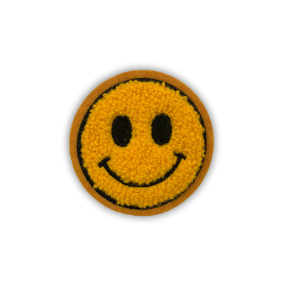 Felt Fabric Smiley Face Patches Iron On Glitter Chenille Embroidery Patch