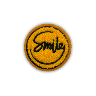 Felt Fabric Smiley Face Patches Iron On Glitter Chenille Embroidery Patch