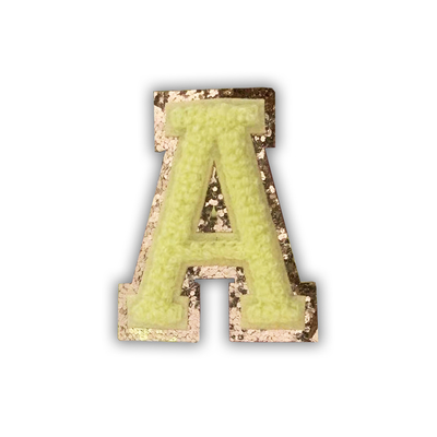 Iron On Back Glitter Chenille Embroidery Patch Heart Shape Embroidered Cloth Patches
