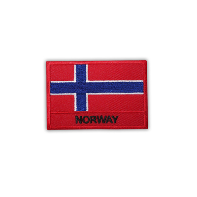 Embroidered National Flag Badge Patches Hook And Loop Backing For Military Backpack