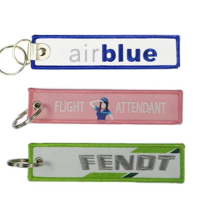 Customized Logo Size Embroidered Key Chain Personalized Style Sustainable