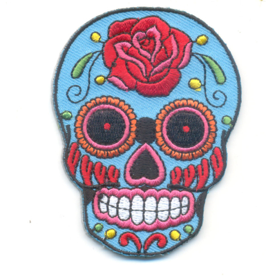 Iron On/Sew On Embroidered Skull Patches For Jacket Hat Europe Standard
