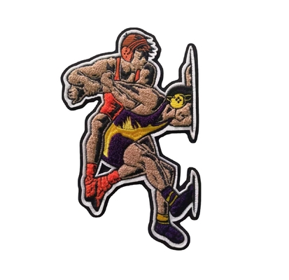 Custom Chenille Embroidery Patch Cartoon Figure Logo Sew On Appliques