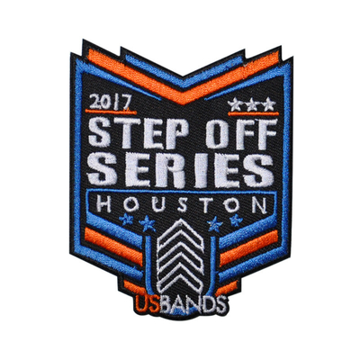 Custom Logo Iron On Embroidered Badges , 3D Puff Embroidery Patches For Clothing