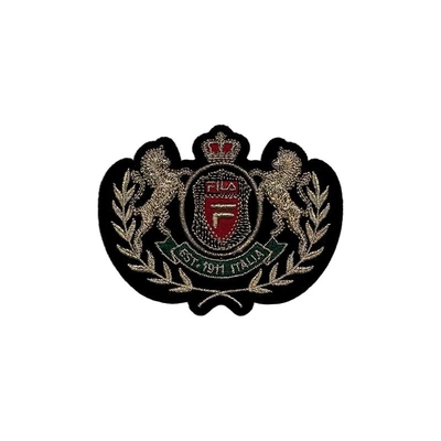 Silver Gold Metallic Thread Small Crown Embroidered Iron On Patches For Clothes