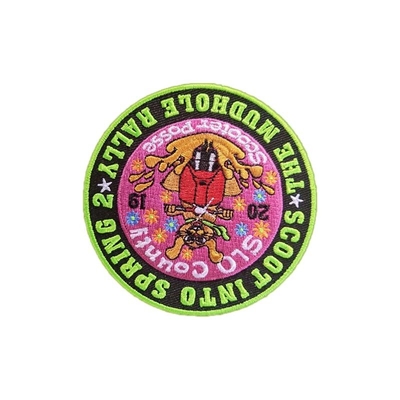 OEM Hat Clothing Embroidered Patches Self - Adhesive Backing