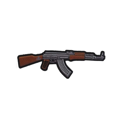 Personalized Gun Shape Iron On Embroidered Patches Heat Sealed Decorative Patches