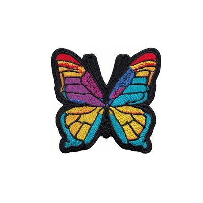 Butterfly Shape Clothing Embroidered Patches Woven Chenille Iron On Sew On Heal Seal
