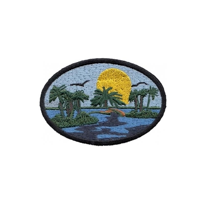 3.5'' 2.5'' Customization Iron On Embroidered Patches Heat Press Woven Chenille Patches