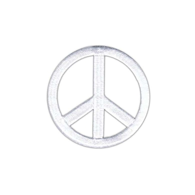 Peace Sign Embroidered Iron On Fabric Patches 3D Handmade DIY For Garment Hat