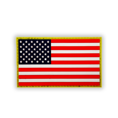 National Flag PVC Badge Patch Silicone Material For Armband Veteran Bag