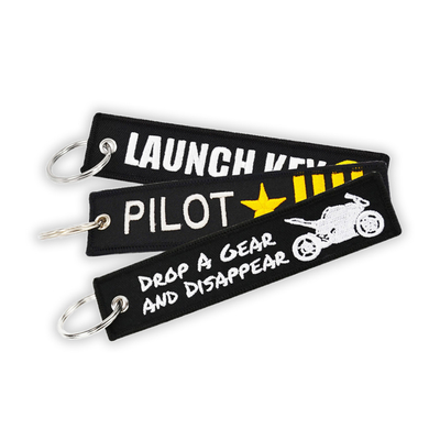 Bag Racing Match Embroidered Key Chain Cotton Polyester Material